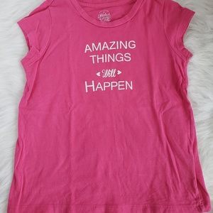 Girls custom made Pink shirt size 7/8 Amazing